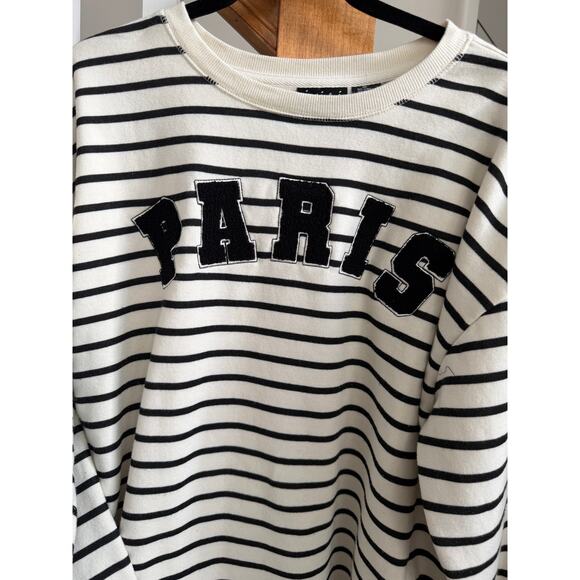 Joei & I Black and White Striped Crew Neck Sweater - Picture 2 of 7